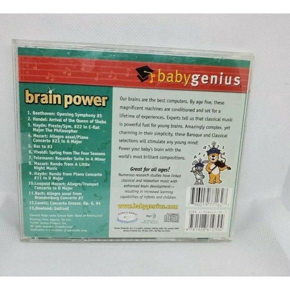 Baby Genius Brain Power CD No Scratches Clean - Picture 3 of 10
